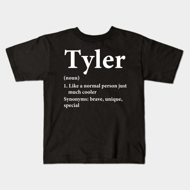 Tyler Name Definition Funny Personalized Kids T-Shirt by HawaiPlus